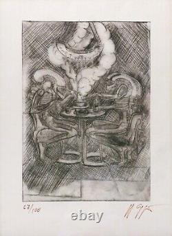 ALIEN FONDUE Etching signed and numbered by HR Giger Ltd edition of 100 copies