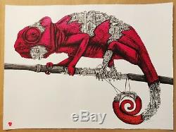 ARDIF Chameleon Mechanimal Ruby /10 Very Rare print C215 Banksy Stom500 RNST