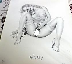 ASLAN Rare DESSIN lithographie Erotique Gravure Femme signée et numérotée
