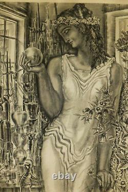 A. Decaris (1901-1988), La Femme aux alambics, gravure signée numéro 27/150