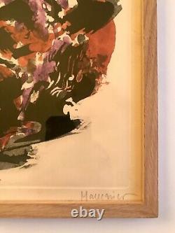 Alfred MANESSIER, Eau-forte en rouge et violet n°23 bis, 1974. Aquatinte signée