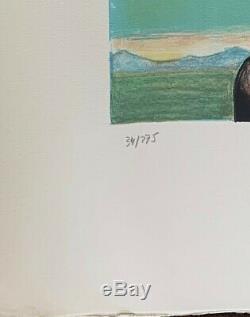 Amanda Lear autoportrait Lithographie Signé à la main
