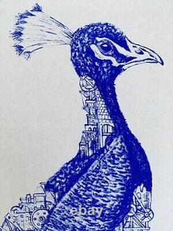 Ardif Japanese Peacock Mechanimal Sérigraphie signée et numérotée Edition/ 50