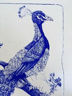 Ardif Japanese Peacock Mechanimal Sérigraphie signée et numérotée Edition/ 50