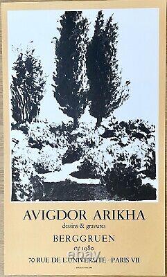 Arikha Avigdor- Lithographie-Les Gants- signée & No, + Affiche Mourlot Berggruen