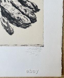 Arikha Avigdor- Lithographie-Les Gants- signée & No, + Affiche Mourlot Berggruen