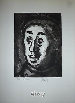 Avati Mario gravure originale 1950 signée numérotée manière noire art