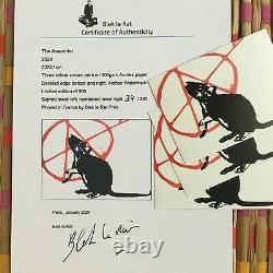 BLEK LE RAT The Anarchist Signed and numbered Screenprint Rare in hand