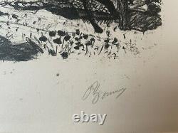 BONNARD Paysage Du Midi Rare lithographie -1925 signée N° 1/100 Provenance