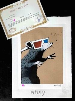 Banksy Lithographie Signée Numérotée /150 + CADRE INCLUS original M Arts Edition