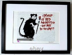 Banksy Original M Arts Edition Lithographie Signée Numérotée /150 + CADRE INCLUS