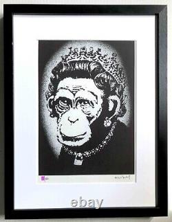 Banksy Original M arts Edition Monkey Queen Elisabeth Limited Ed /150 Frame Incl