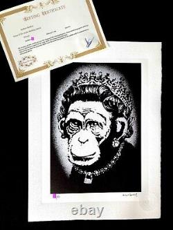 Banksy Original M arts Edition Monkey Queen Elisabeth Limited Ed /150 Frame Incl