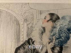 Belle Eau-forte originale numérotée signée Georges Grellet 1920 Art Déco Opéra
