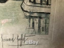 Bernard Buffet Lithographie signée numerotée Notre Dame et LÎle de la cité