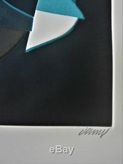 Bertrand DORNY gravure originale aquatinte 4 couleurs signée numérotée