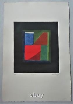 Bertrand DORNY gravure originale aquatinte 4 couleurs signée numérotée puzzle