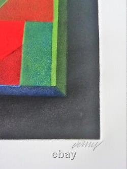 Bertrand DORNY gravure originale aquatinte 4 couleurs signée numérotée puzzle