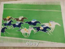 Brasilier Lithographie Le Longchamp 1982 Numéroté Signé DIM 105 X 72,5 CM