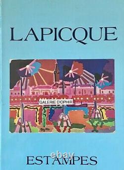 Charles LAPICQUE Estampe originale Lithographie Les Oliviers