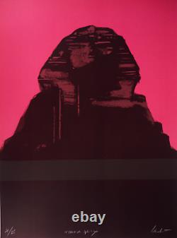 Claude HASTAIRE Egypte, le sphinx rose Lithographie Originale Signée