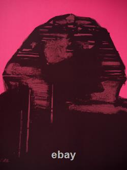 Claude HASTAIRE Egypte, le sphinx rose Lithographie Originale Signée