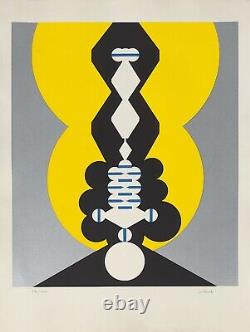 Claude VISEUX op Art Screenprint Sérigraphie signée numérotée 1970 abstract art