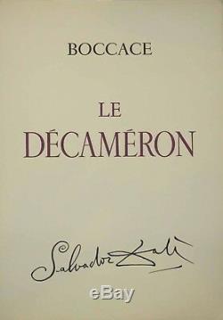 DALI Salvador LE DECAMERON. Boccace, 1972. Ouvrage complet de LUXE 2 SUITES