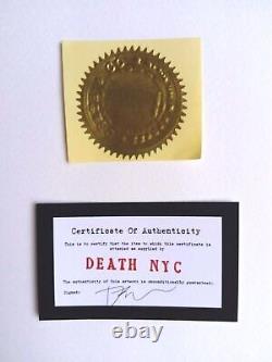 DEATH NYC Original Lithographie Signée /100 + CADRE INCLUS