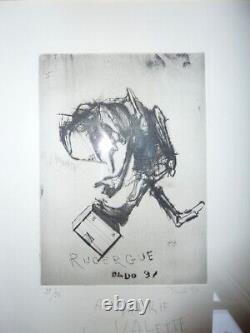 Dado Rare Gravure Originale Rouergue, 1997, Signée, Datée, Numérotée Au Crayon