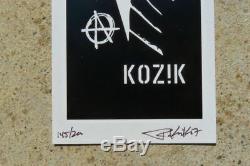 FRANK KOZIK Ronald Reagan sérigraphie sur skateboard sign-num/200 +COA 2008