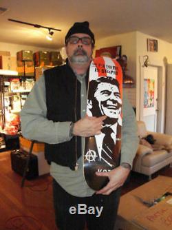 FRANK KOZIK Ronald Reagan sérigraphie sur skateboard sign-num/200 +COA 2008