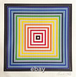 Frank Stella Lithographie COA Original Signé Op Numéroté Limité 275 Es