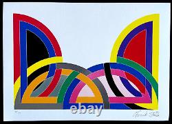 Frank Stella Lithographie COA Original Signé Op Numéroté Limité 275, Es