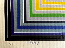 Frank Stella Lithographie COA Original Signé Op Numéroté Limité 275 Es