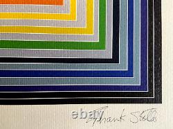 Frank Stella Lithographie COA Original Signé Op Numéroté Limité 275 Es