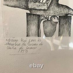 Fred DEUX Eau-forte originale signée numérotée et dédicacée au crayon