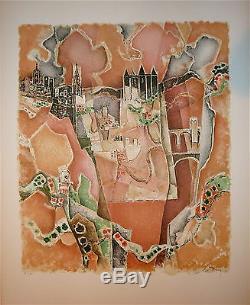 Georges Dayez Lithographie originale signée numérotée art abstrait cubiste
