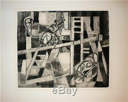 Georges Dayez gravure originale signée numérotée cubisme art cubiste Mourlot
