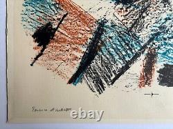 Germain Jacques Lithographie 1969 Signée Au Crayon Ea Handsigned Ea Lithograph