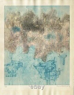 HASEGAWA Shoichi Radierung Engraving Gravure originale signée 1980 Art