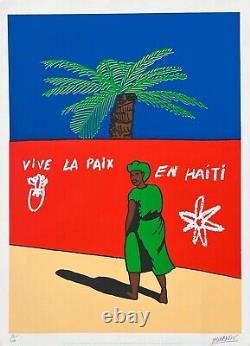 Hippolyte Girardot Sérigraphie originale signée Haiti 1988 cinéma art