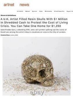 IMBUE Death and Taxes SKULL sculpture crâne 2023