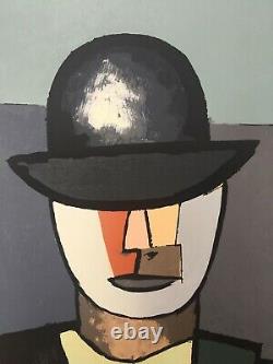 Jean Helion Portrait d'un homme au chapeau melon, 1960