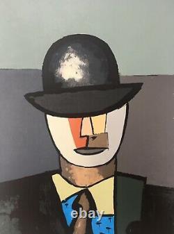 Jean Helion Portrait d'un homme au chapeau melon, 1960
