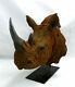 Jean Pierre Chabert sculpture tête de rhinocéros, tirage signé, résine numérotée