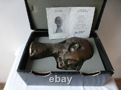 Jean ROULLAND. Sculpture bronze HIPPOCRATE. Certificat. Numéroté Bronze bust