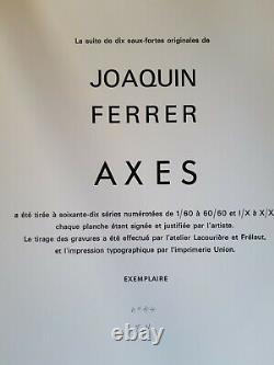 Joaquin Ferrer eau-forte Originale Signée Numérotée Cuba Abstraction Lyrique 1