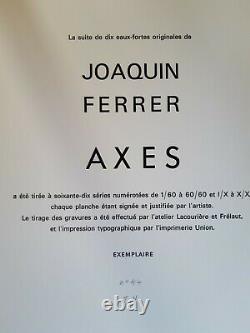 Joaquin Ferrer eau-forte Originale Signée Numérotée Cuba Abstraction Lyrique h