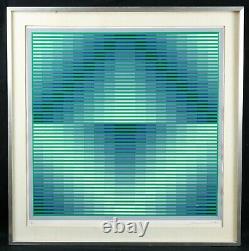 Kobra 18 Estampe de 1972 cynétique Art optique esprit de Vasarely GRAV Yvaral